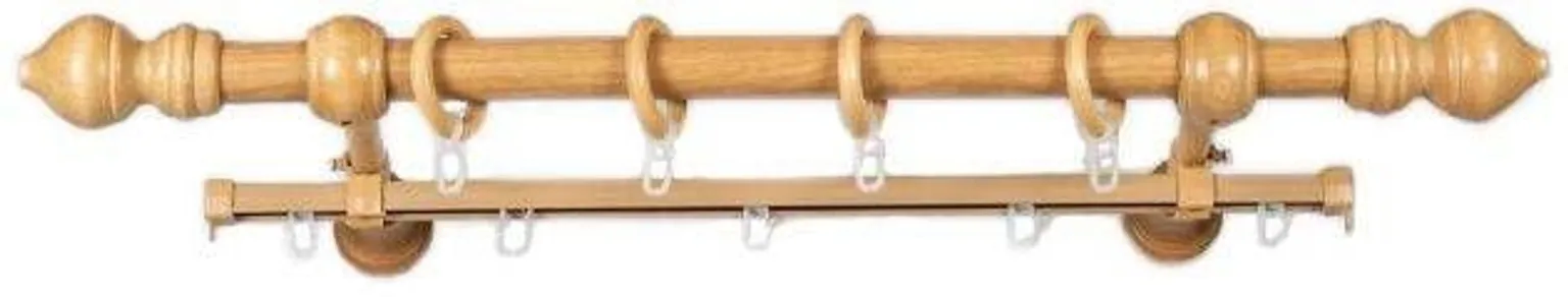 KARDINAPUU KOMPLEKT BERGAMO 300CM Ø28 HELE TAMM