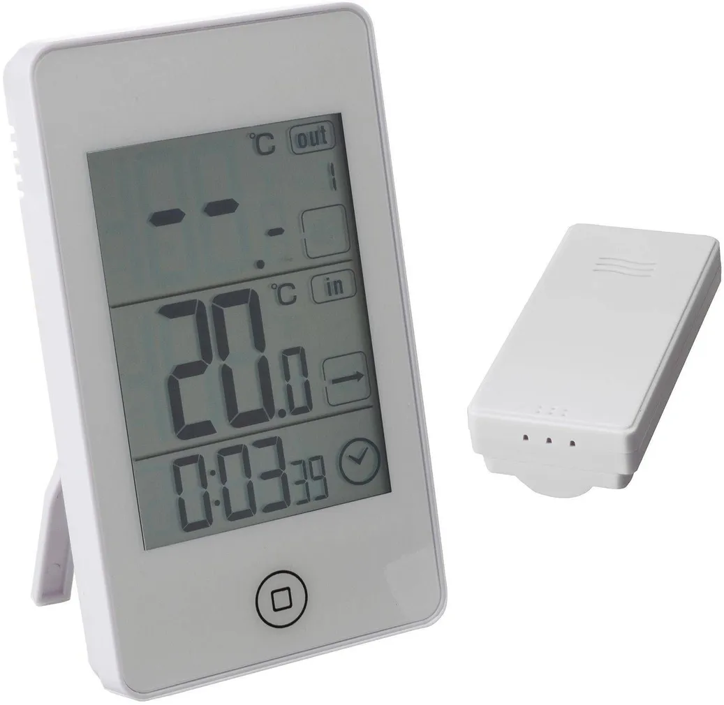 SISE-JA VÄLISTERMOMEETER TERMOMEETER DIGITAALNE JUHTMEVABA KELLA JA MIN-MA