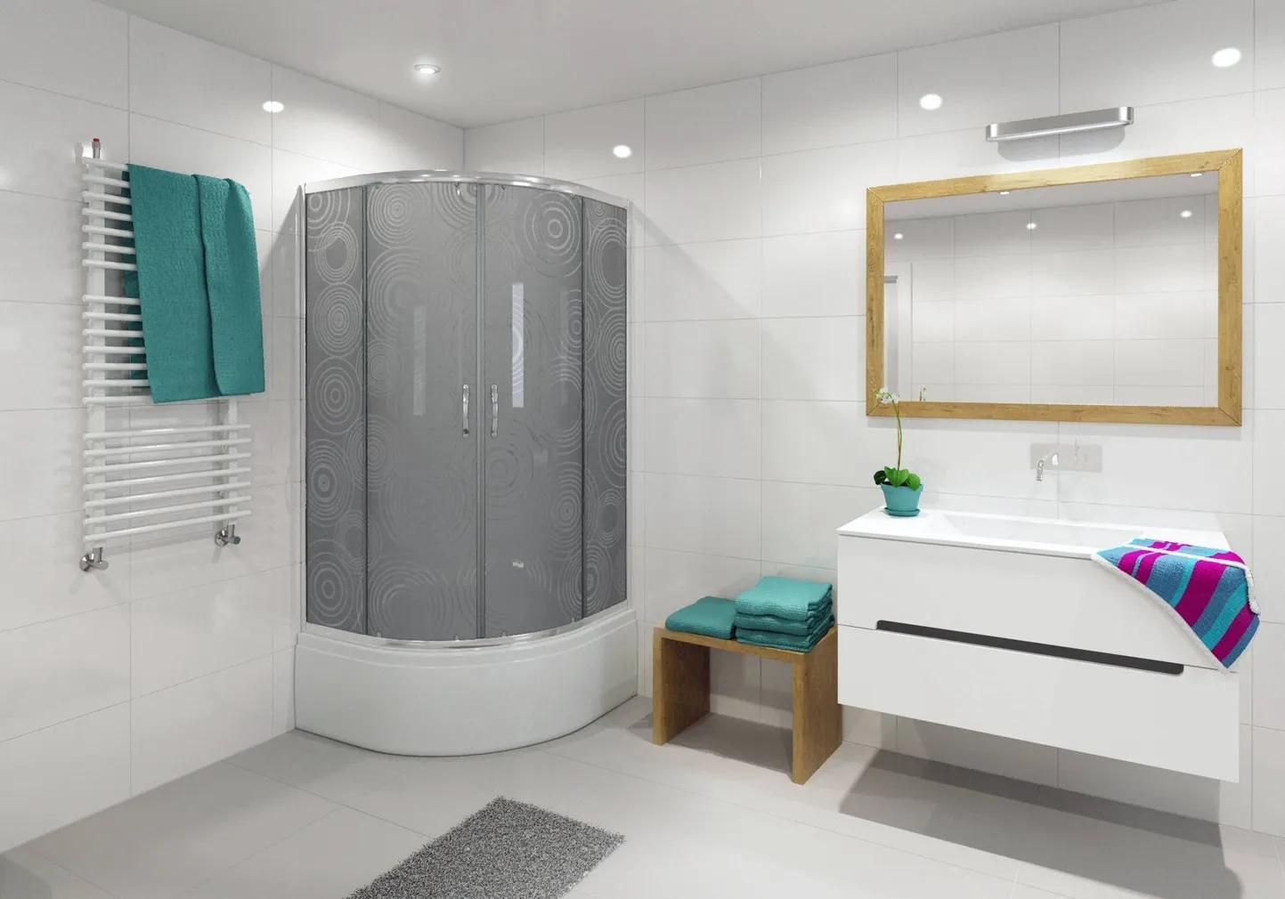 DUŠINURGA SEIN LIUGUSTEGA DURASAN PARMA ROUND DARK 90X90X165CM