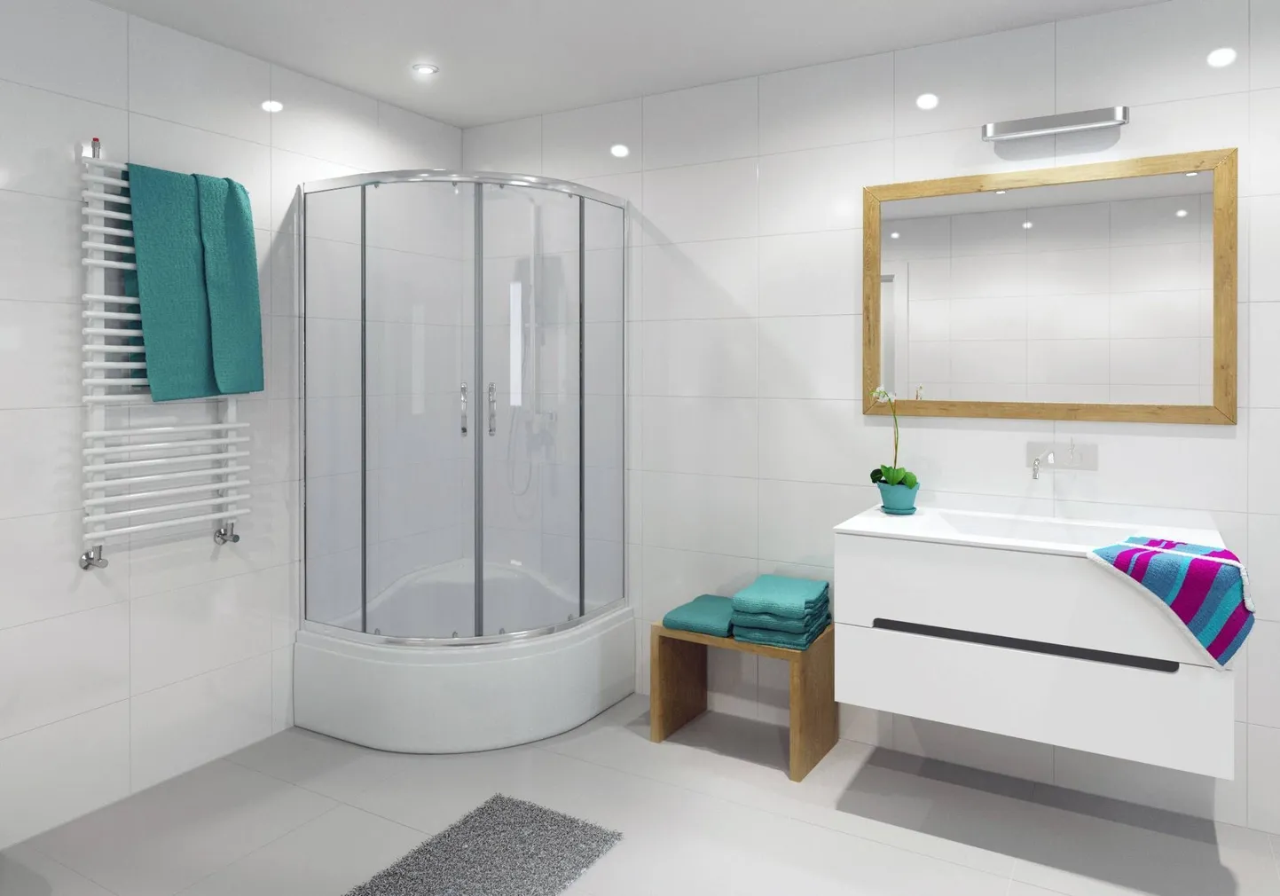 DUŠINURGA SEIN LIUGUSTEGA DURASAN PARMA CLEAR 90X90X165CM