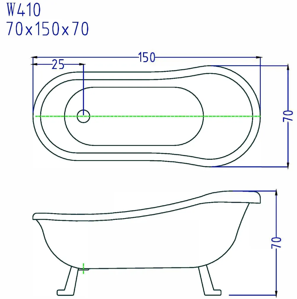 VANN W410 150X70CM