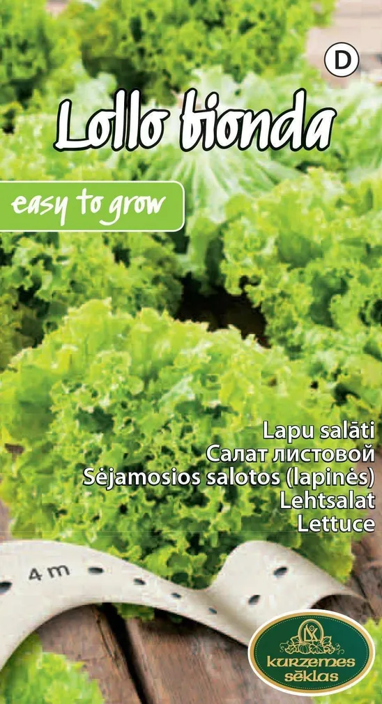 SEEMNED KURZEMES SEKLAS SALAT LOLLO BIONDA 4M LINDIL
