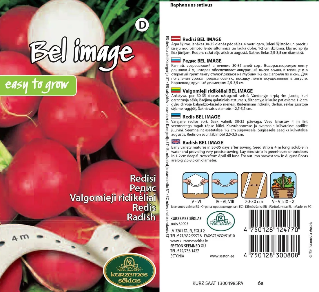 SEEMNED KURZEMES SEKLAS REDIS BEL IMAGE 4M LINDIL