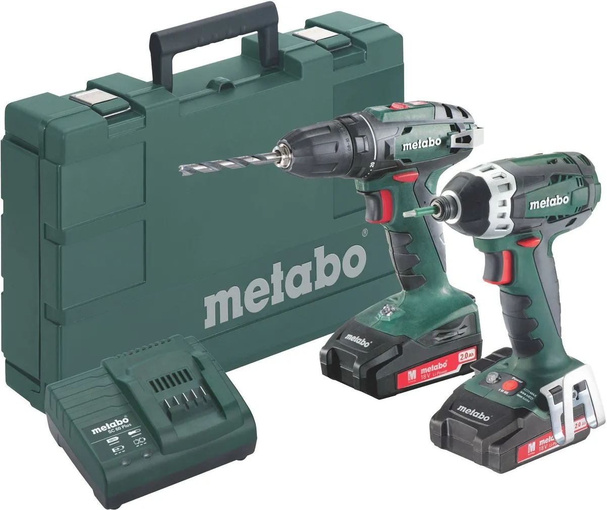 AKUTRELLI JA AKULÖÖKKRUVIKEERAJA KOMPLEKT METABO COMBO SET 2.1.7 18V 2X2,0AH