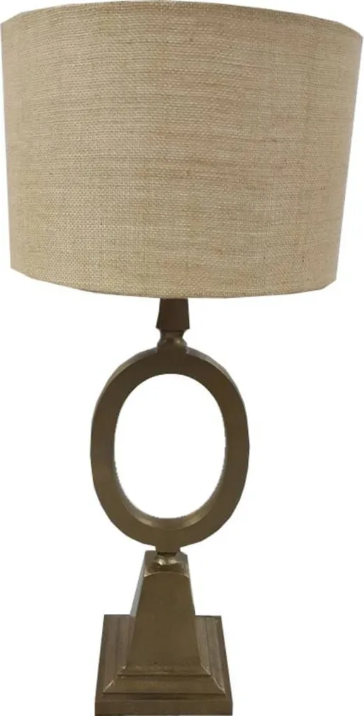 LAUALAMP 60W E27 MESSING TEKSTIIL KUPPEL 31CM