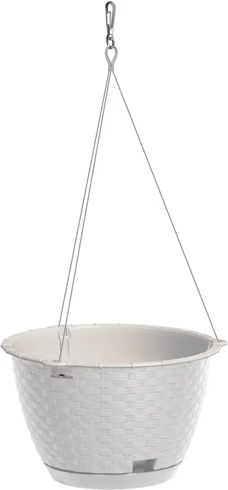 AMPELPOTT PROSPERPLAST RATOLLA PLASTIK 24,3X24,3X16CM VALGE