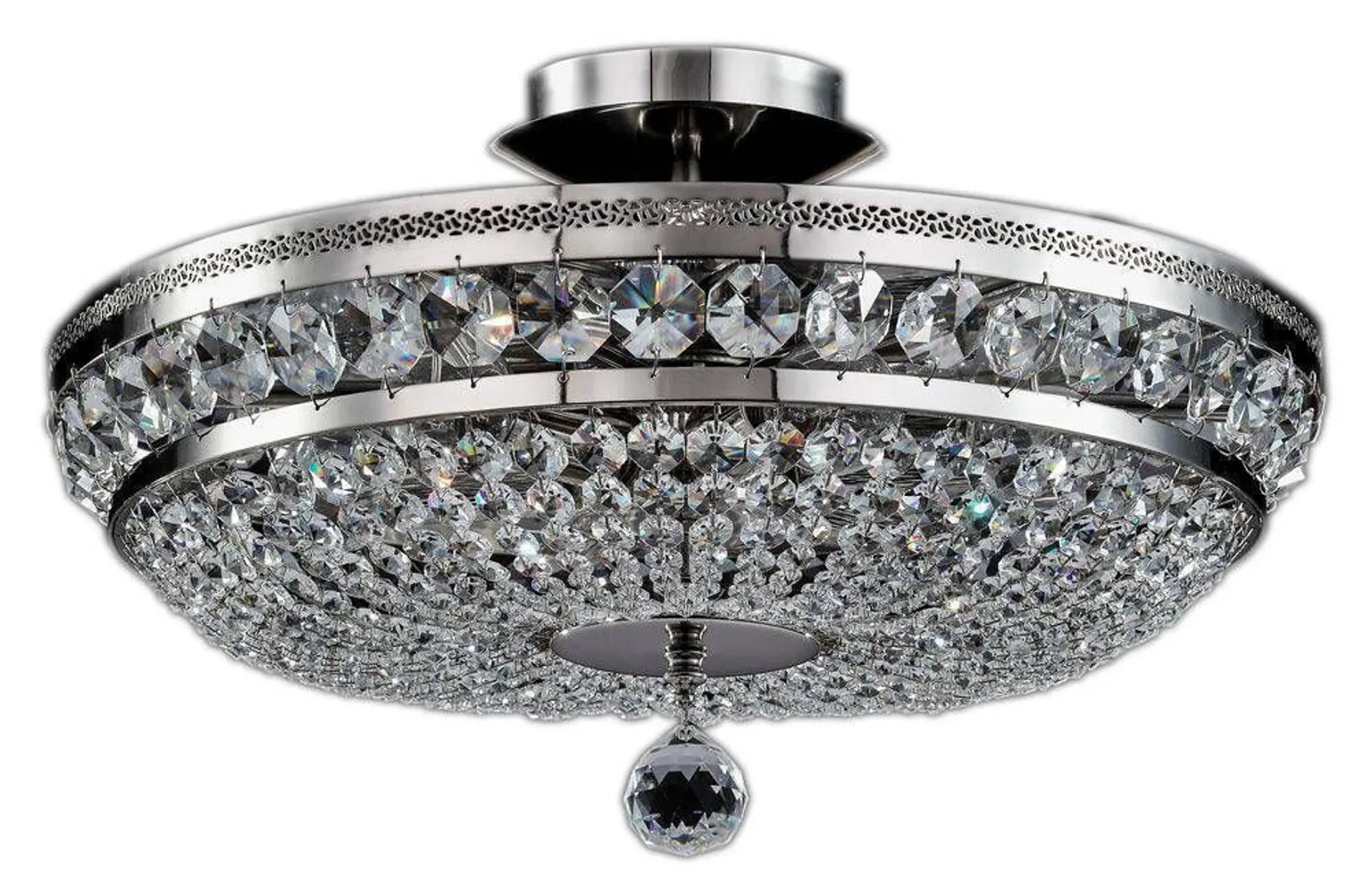 LAELAMP CRYSTAL DIAMANT OTTILIA H.NIKKEL 6XE14 60W