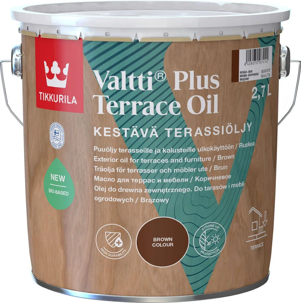 PUIDUÕLI TIKKURILA VALTTI PLUS TERRACE OIL 2,7L PRUUN