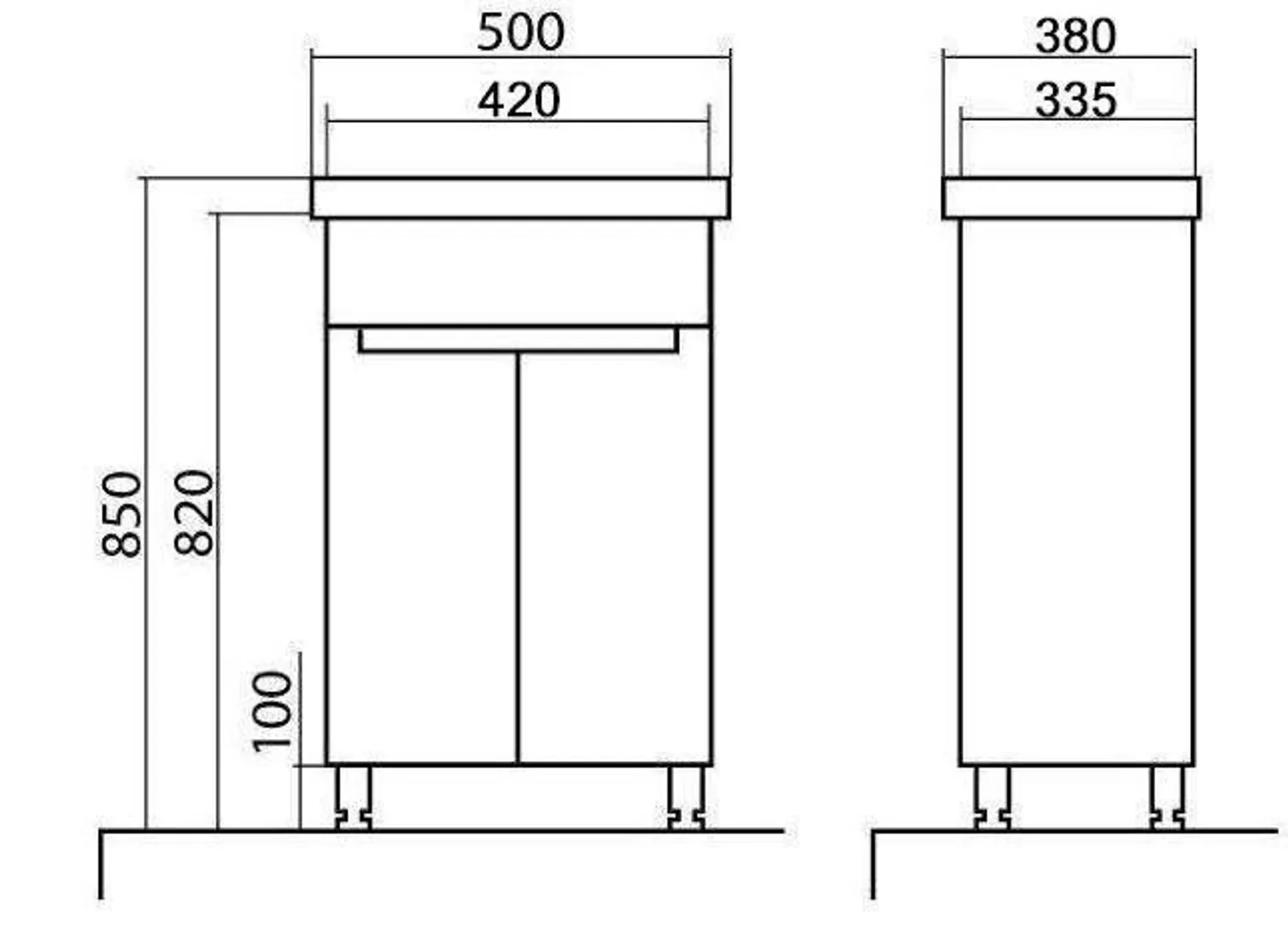 VALAMUKAPP OMEGA 50X38X85CM VALAMUGA VALGE