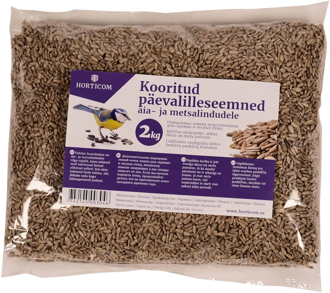LINNUTOIT KOORITUD PÄEVALILLESEEMNED HORTICOM 2KG