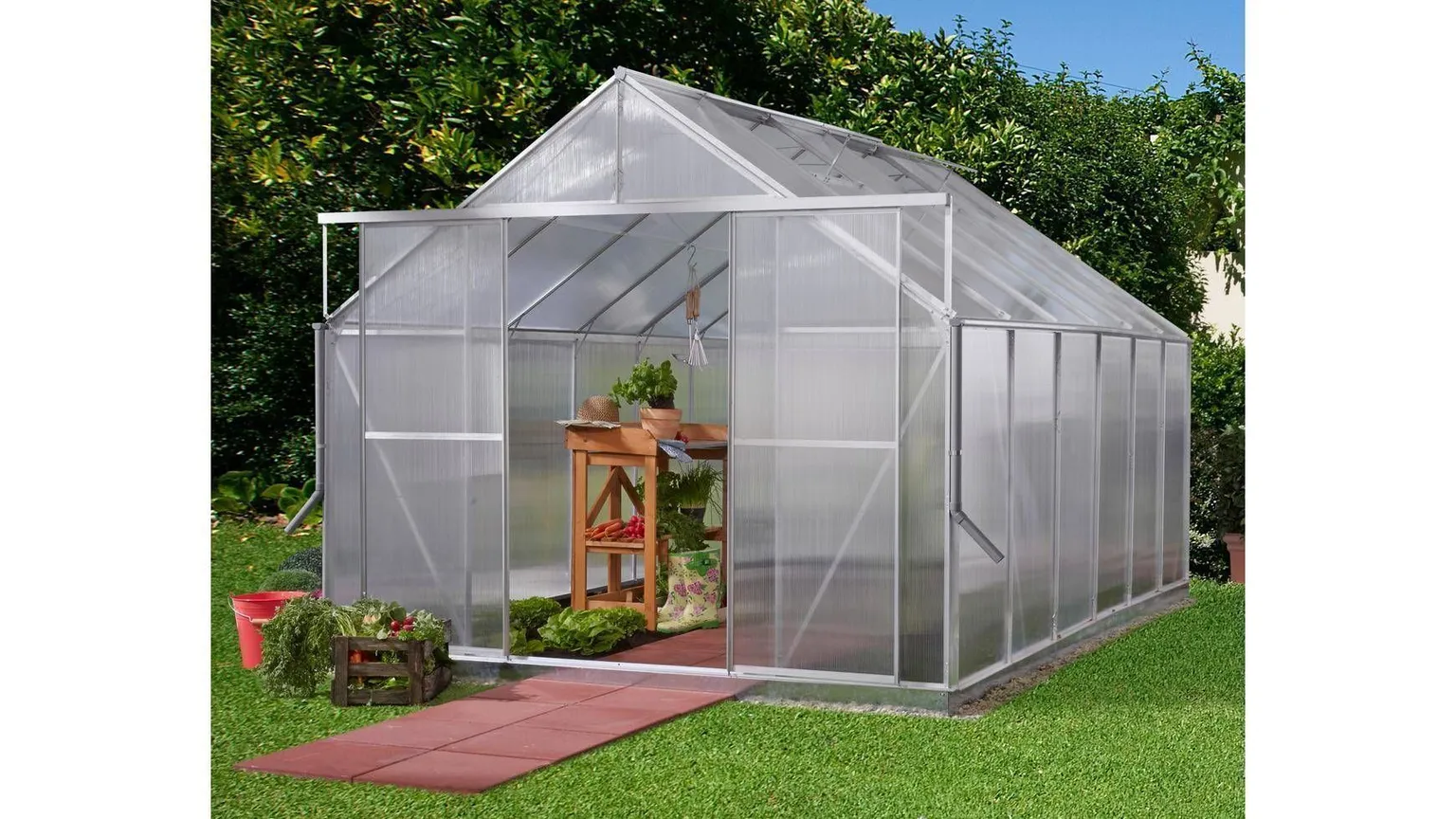 KASVUHOONE TOSKANA 252X252X212CM HÕBE