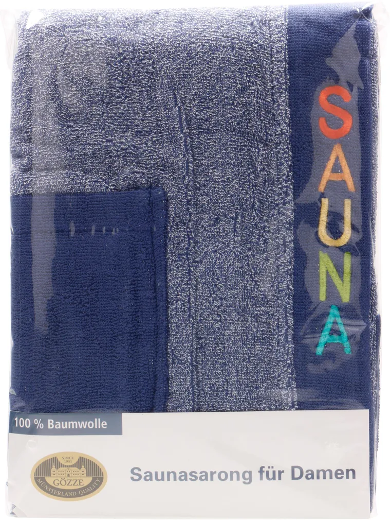 SAUNASEELIK NAISTELE GÖZZE 80X136CM DENIM SININE