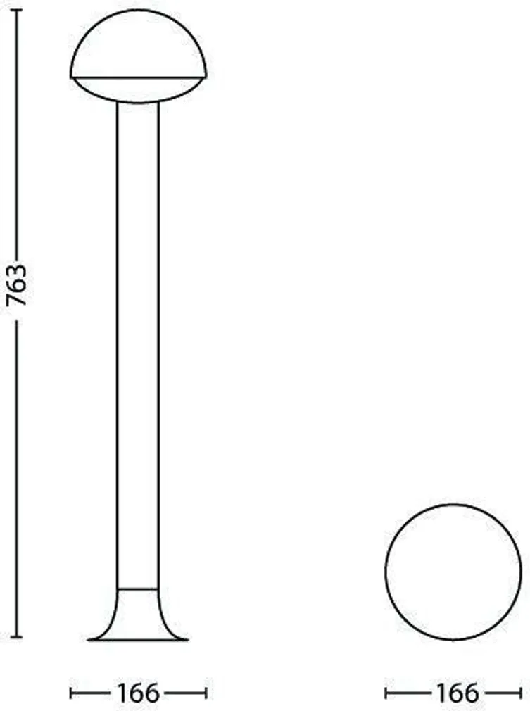 AIAVALGUSTI PHILIPS DUST POST ANTRATSIIT 3WLED 1000LM IP44 