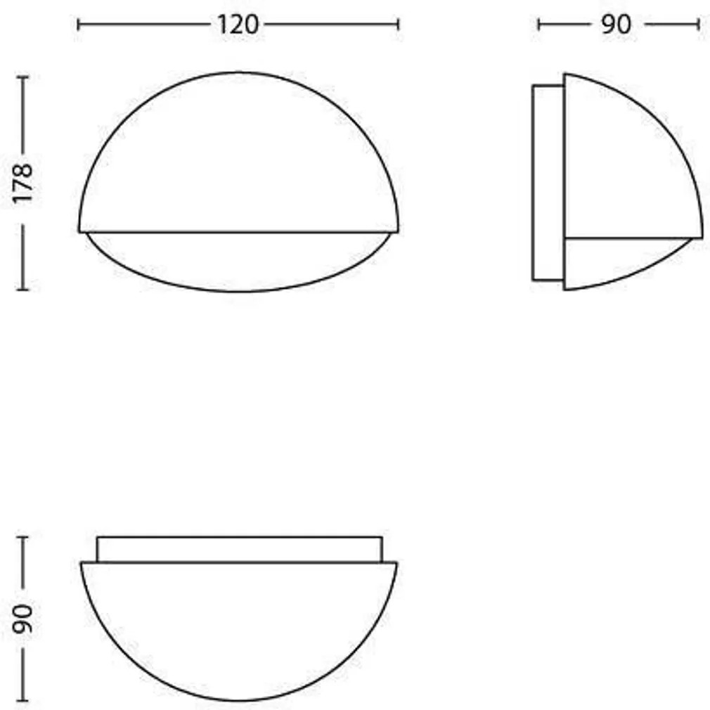 FASSAADIVALGUSTI PHILIPS DUST ANTRATSIIT 3W LED 270LM IP44 