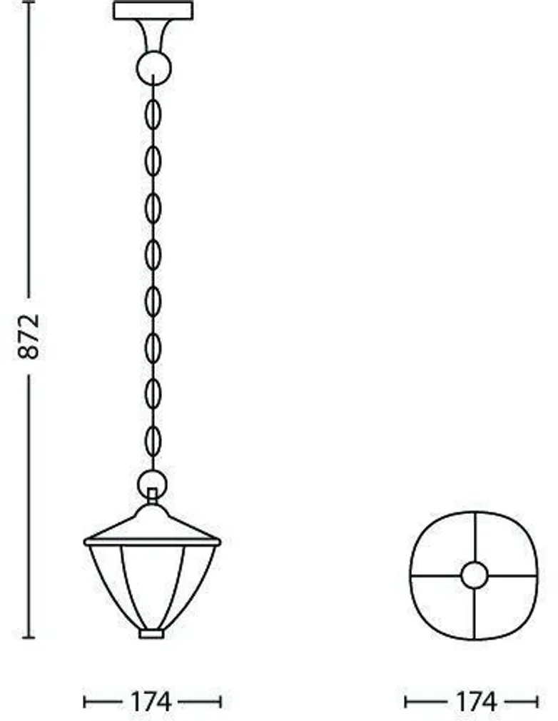 RIPPLAEVALGUSTI PHILIPS ROBIN MUST 4,5W LED 430LM IP44 