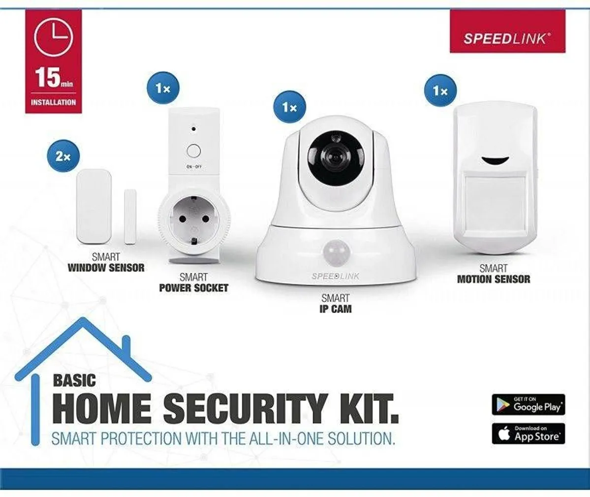 VALVESEADME KOMPLEKT SPEEDLINK HOME SECURITY SET BASIC