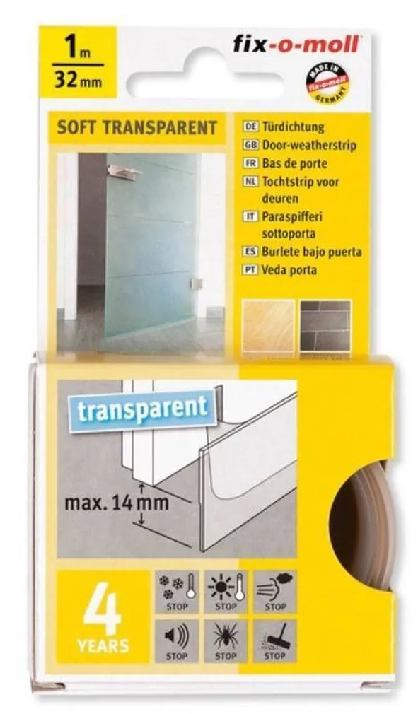 TIHEND SOFT FIX-O-MOLL KAHEPOOLSE TEIBIGA 32MM 1M LÄBIPAISTEV