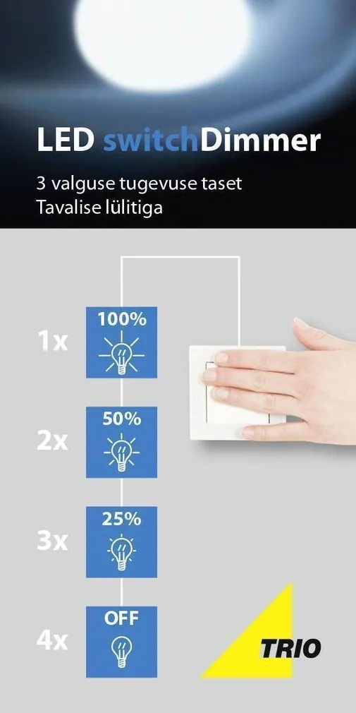 LAELAMP TRIO WAVES 1X30W 3100LM VALGE