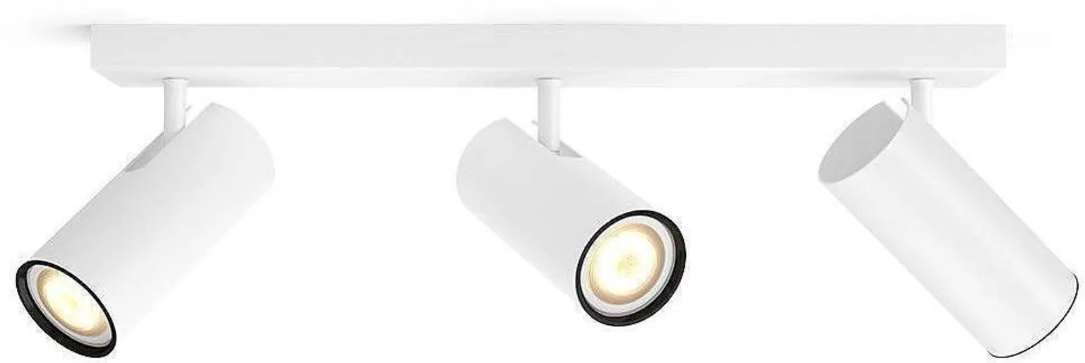 KOHTVALGUSTI BURATTO 3X5,5W 750LM PULT HUE VALGE