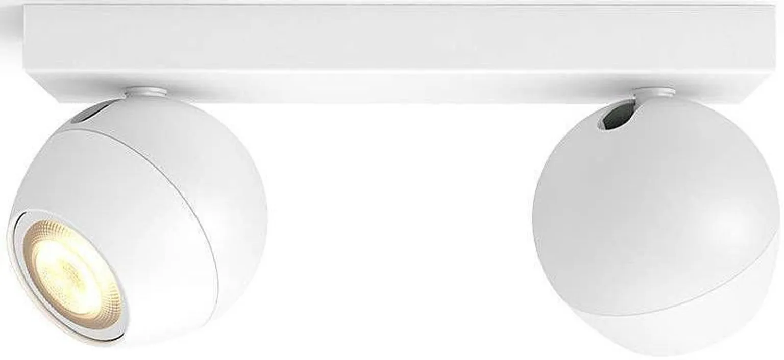 KOHTVALGUSTI BUCKRAM 2X5,5W 500LM PULT HUE VALGE