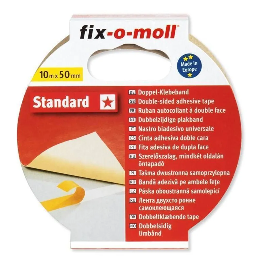 KAHEPOOLNE PAIGALDUSTEIP STANDARD FIX-O-MOLL 50MMX10M