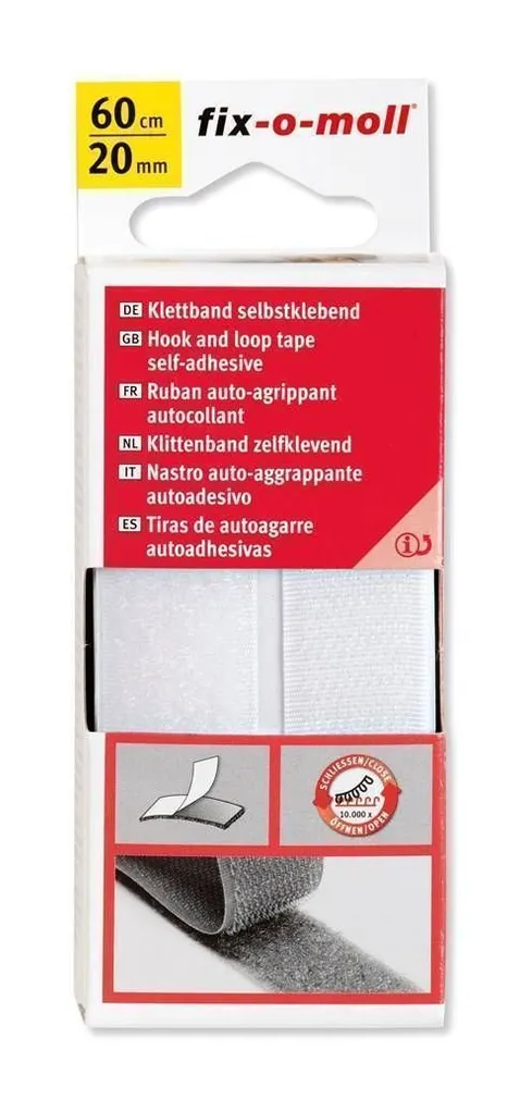 TAKJATEIP FIX-O-MOLL 20MMX60CM VALGE