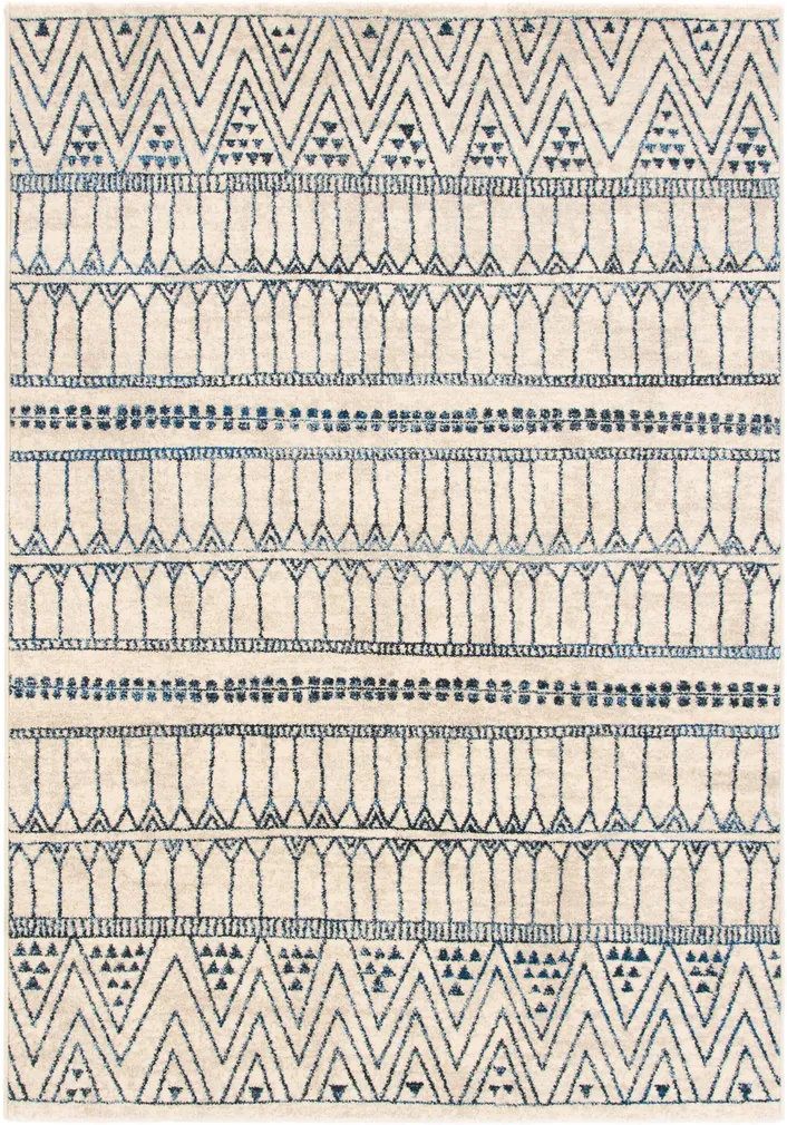 VAIP 4LIVING FOLK 133X195 SININE/VALGE