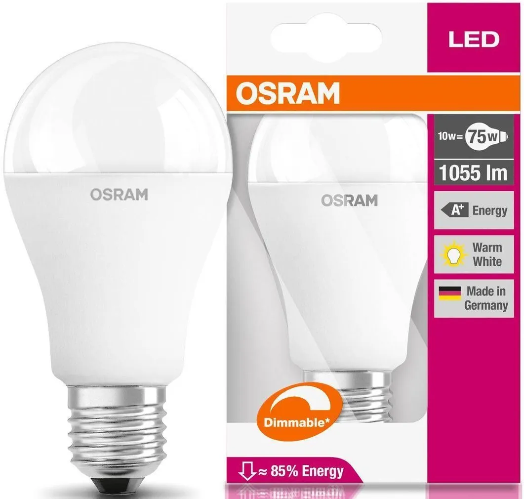 LED LAMP OSRAM LED SUPERSTAR CLASSIC 10,5W E27 A60 2700K 1055LM DIMMERDATAV
