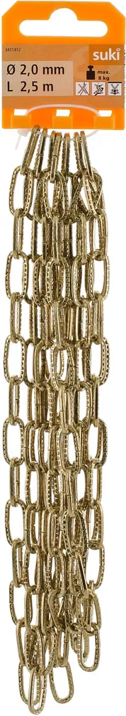 KETT SEPISTATUD 2MMX2,5M MESSINGKATTEGA