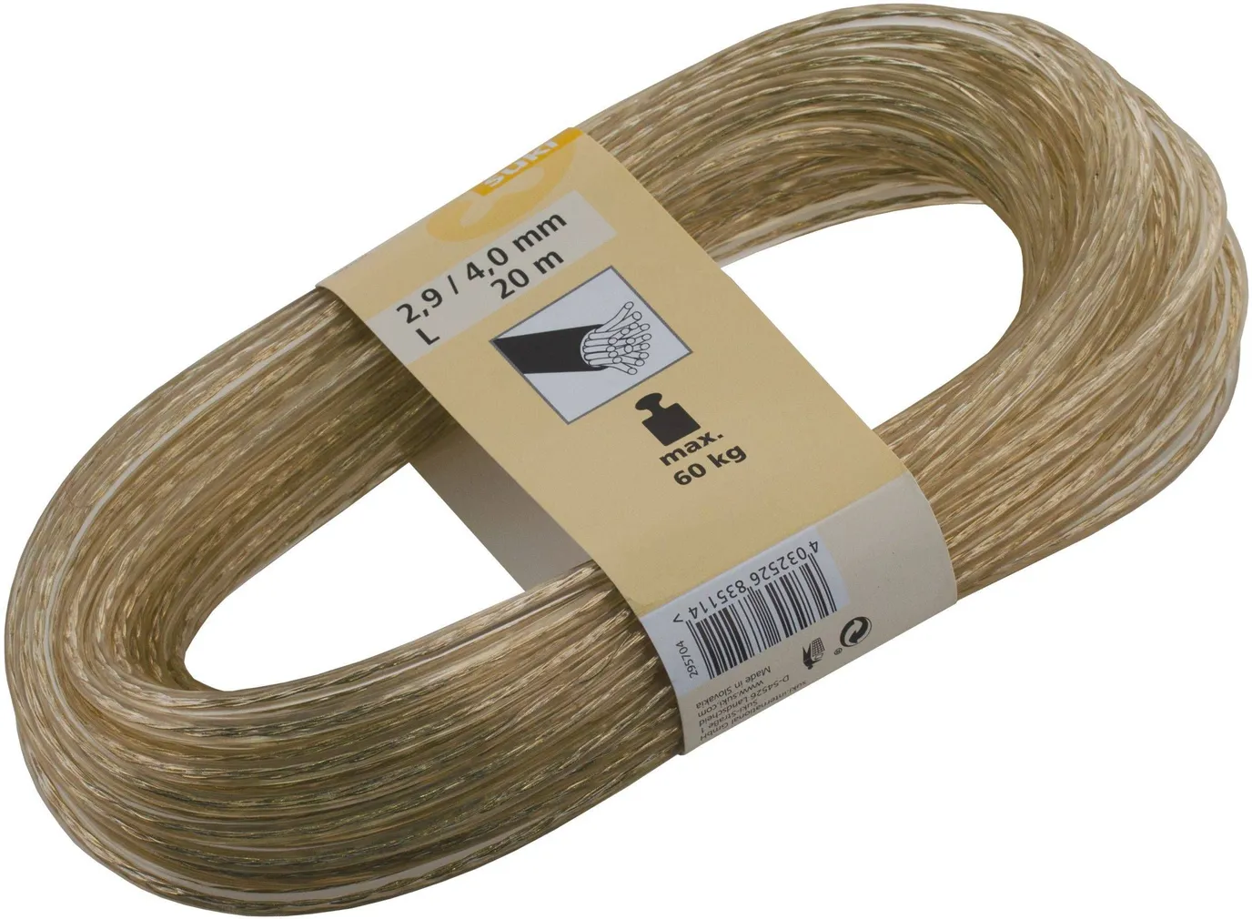 KATTEGA TROSS SUKI 3/4MMX20M MESSINGKATTEGA