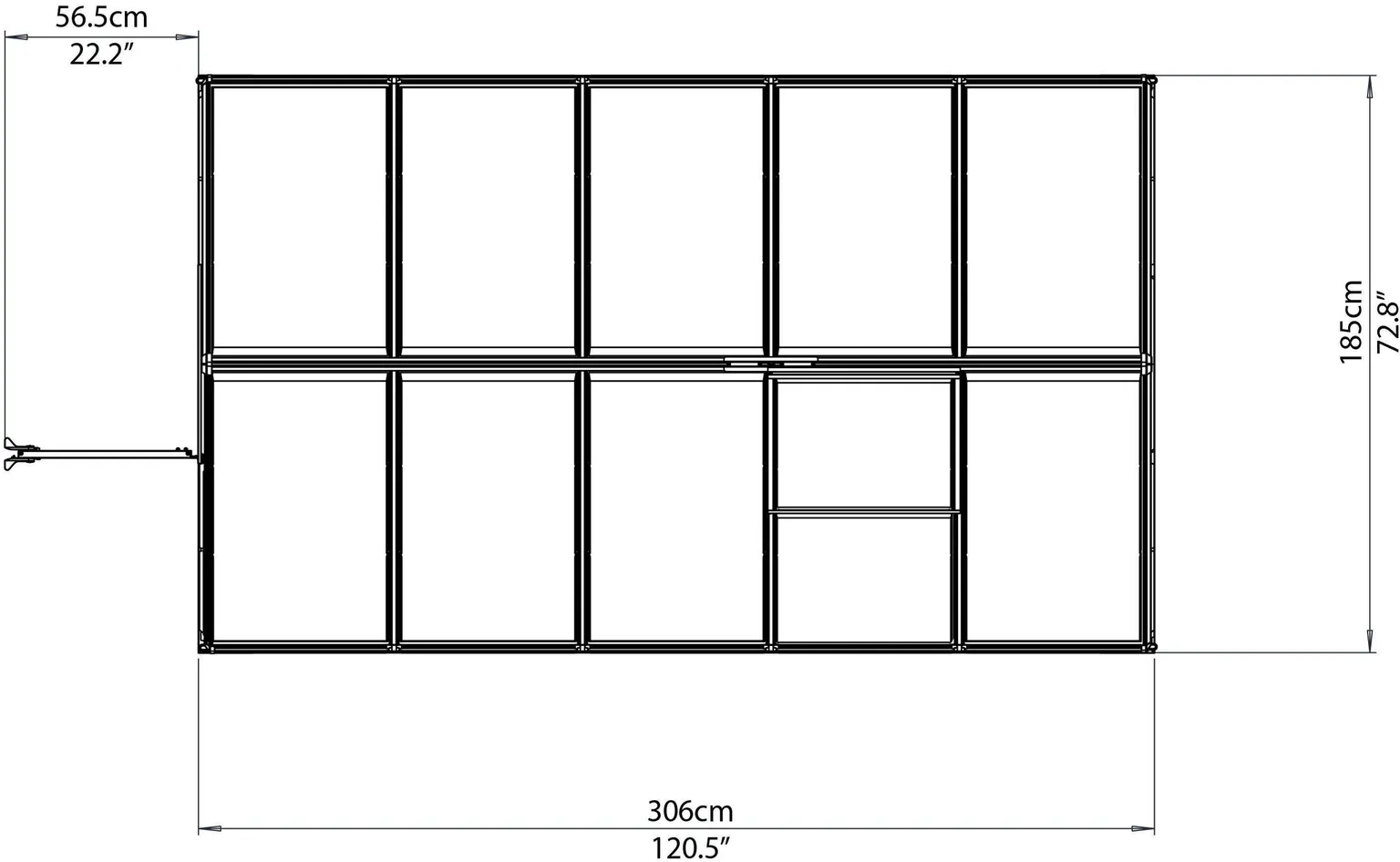 KASVUHOONE HYBRID 5,66M²