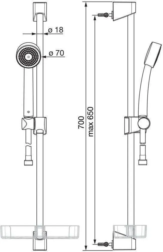 DUŠILIFT ORAS APOLLO 520 DUŠIKOMPLEKTIGA