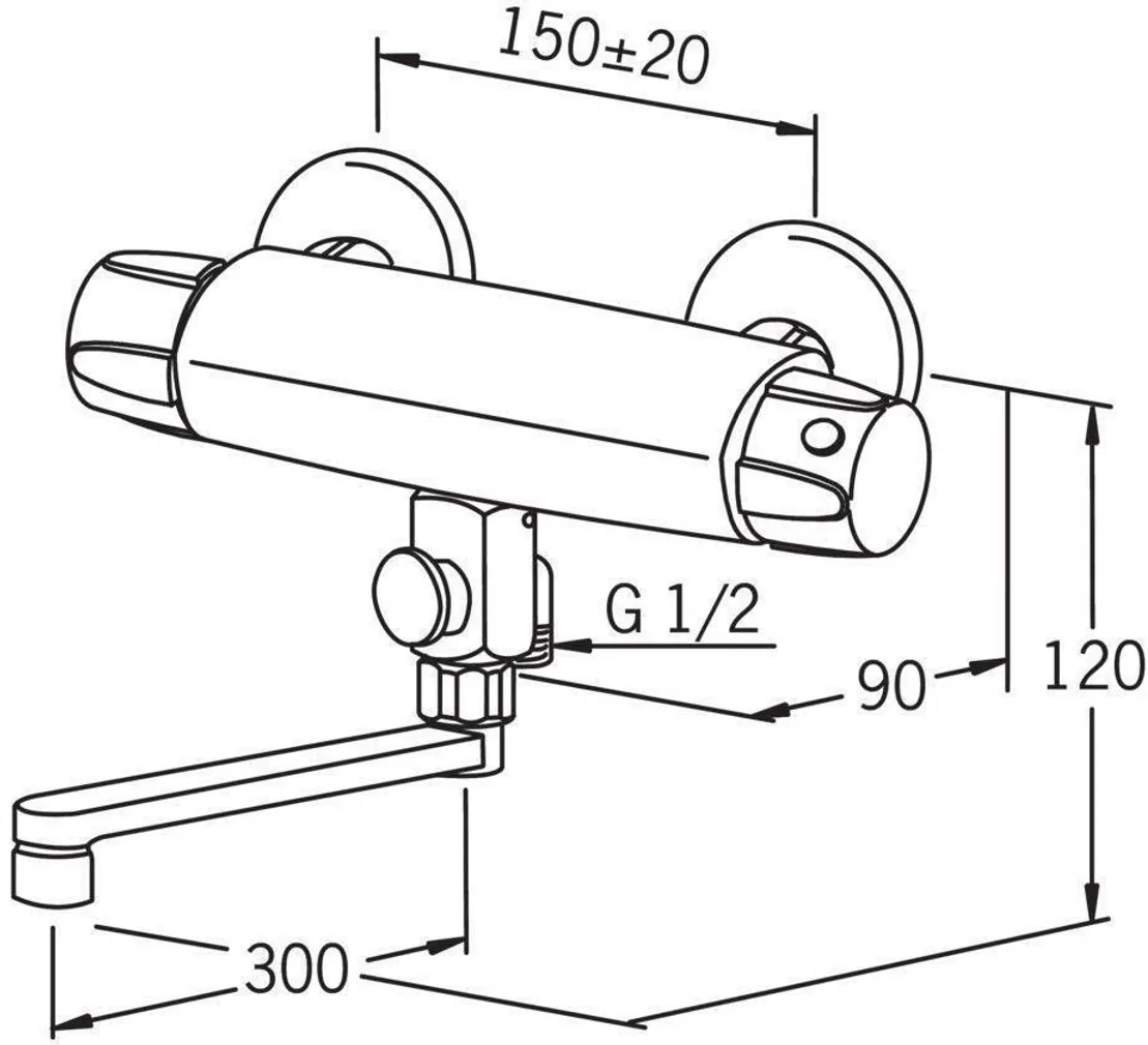TERMOSTAAT VANNI- JA DUŠISEGISTI ORAS NOVA 7446X