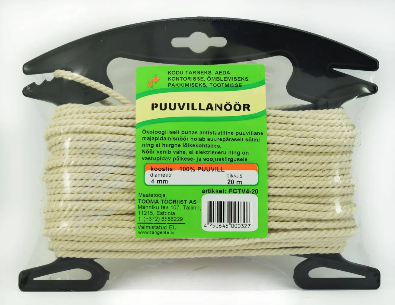PUUVILLANÖÖR 4MM/20M RAAMIL