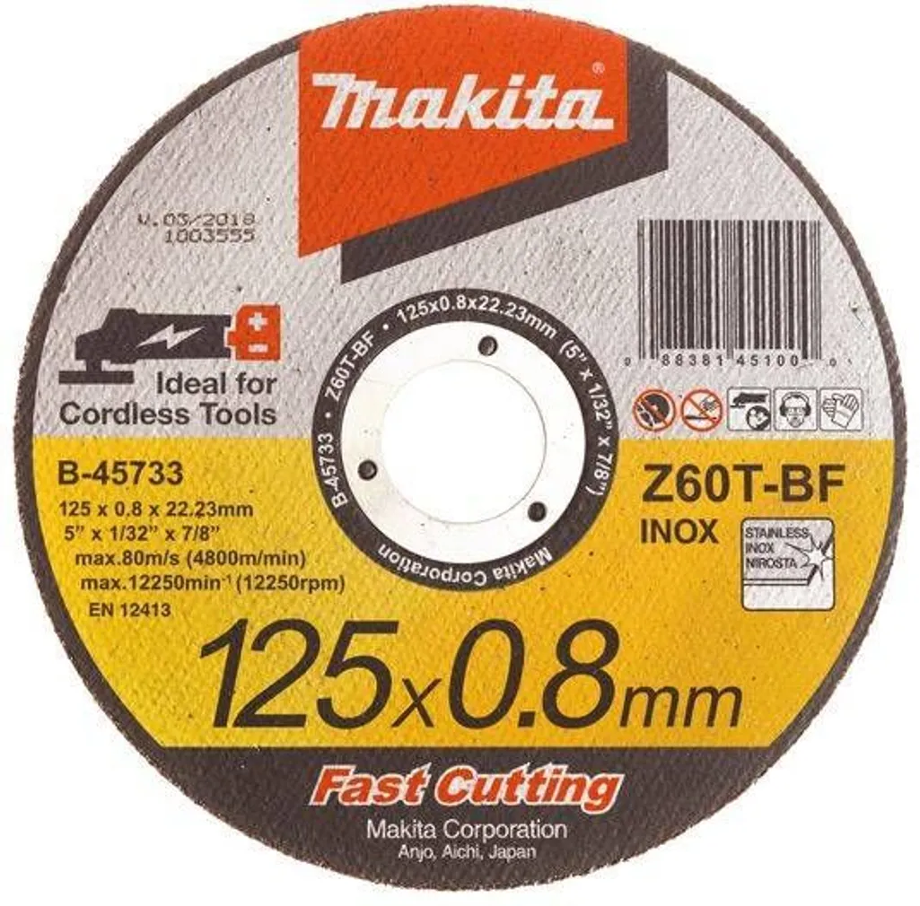 LÕIKEKETAS 125X0,8MM MAKITA RST/ METALL