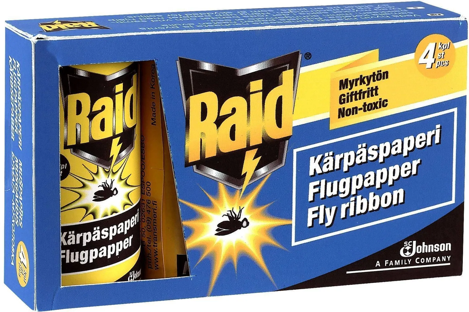 KÄRBSEPABER RAID 4TK PAKIS
