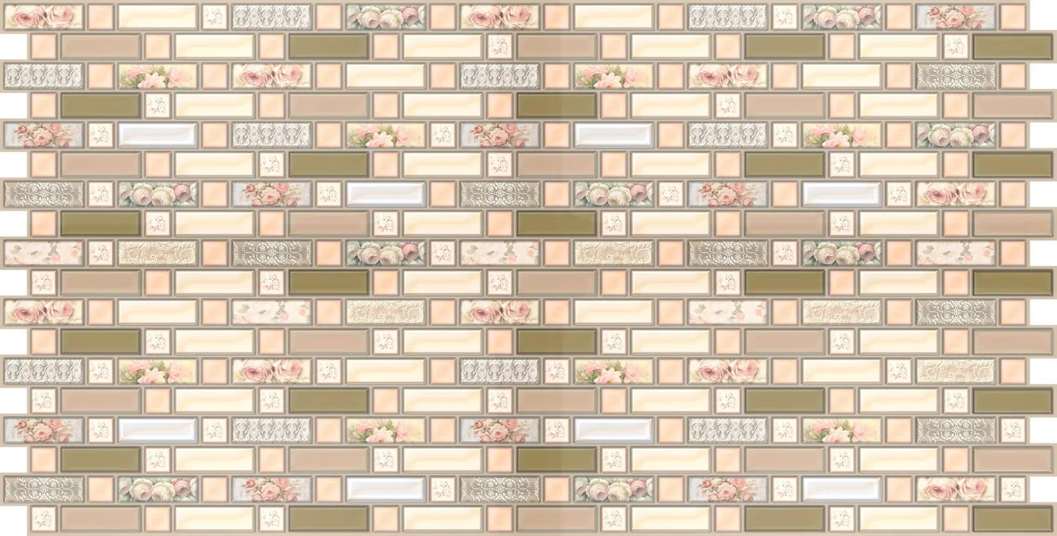 PVC SEINAPANEEL 48X95CM RELJEEF MOSAIIK PROVANSS