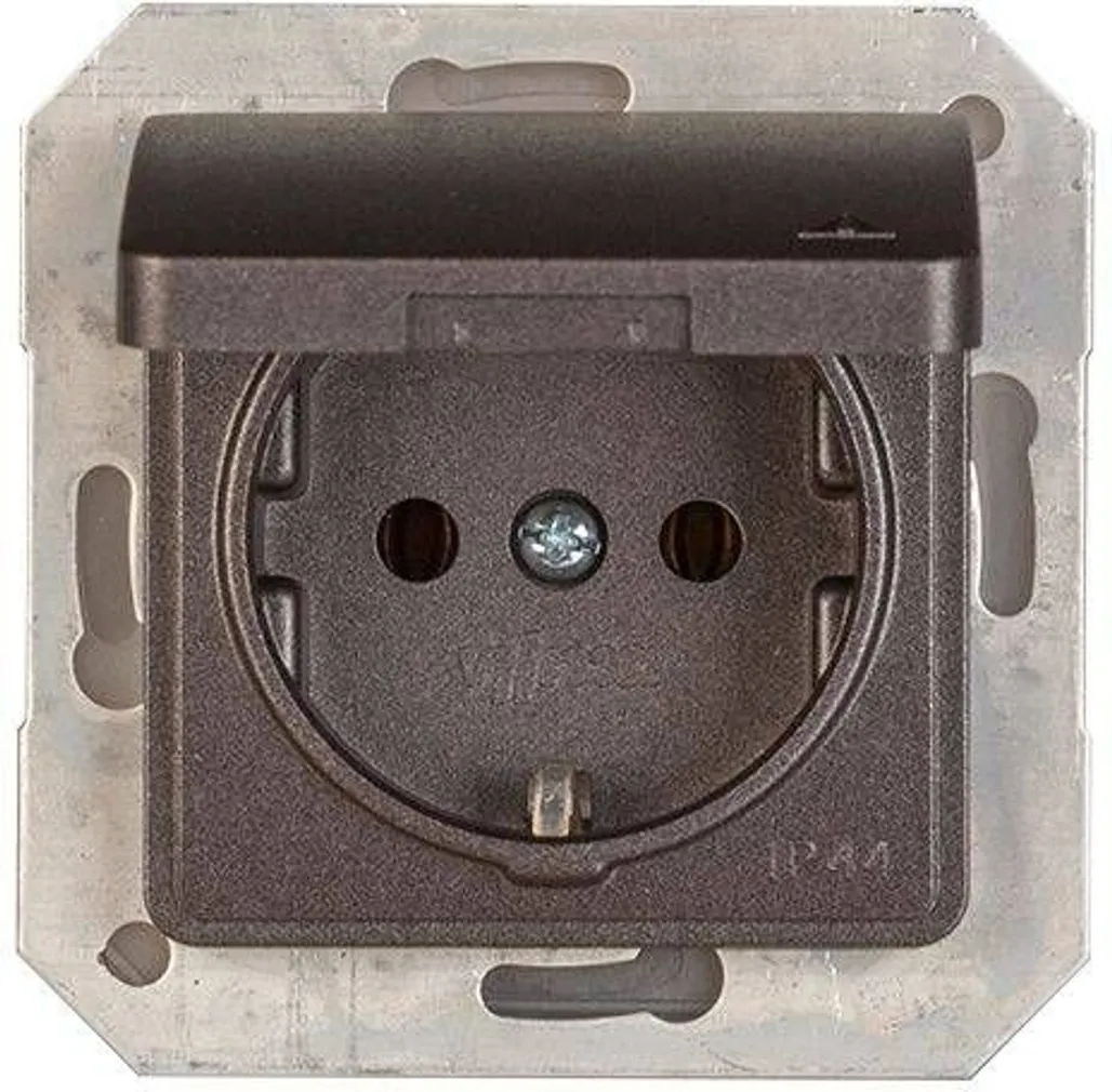 ÜHENE PISTIKUPESA VILMA SL-250 MAANDUSEGA IP44 RAAMITA MUST