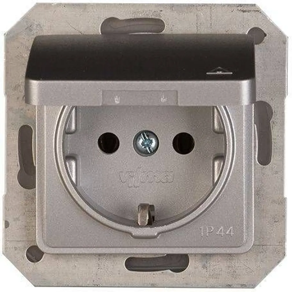 ÜHENE PISTIKUPESA VILMA SL-250 MAANDUSEGA IP44 RAAMITA METALLIK