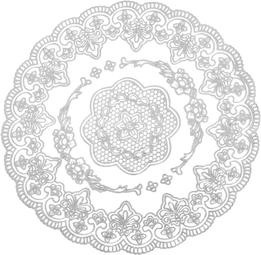 LAUAKATE Ø36CM PVC PITSILINE HÕBE