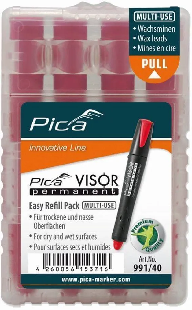 TÄITESÜSI PICA VISOR PERMANENT MARKERILE, PUNANE