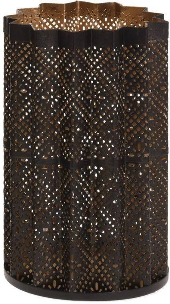 TEEKÜÜNLAHOIDJA ZIGZAG TRIIBUD Ø9X16CM MUST/KULDNE