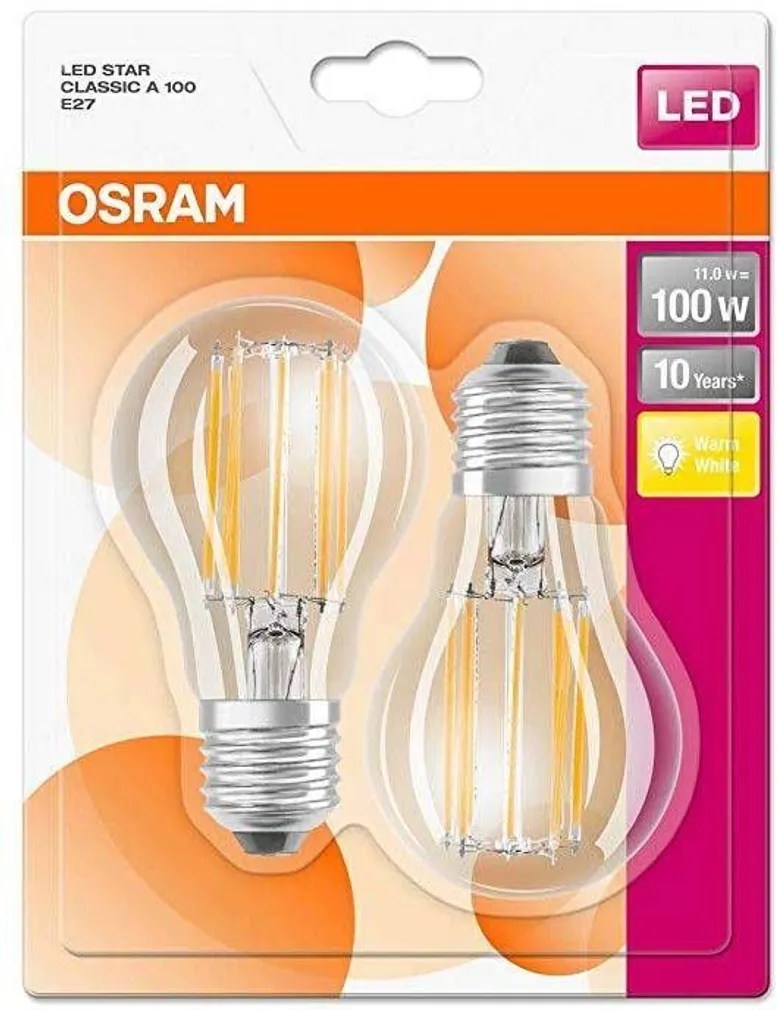 LED LAMP 11W E27 A60 1521LM 2700K 2TK PAKIS OSRAM
