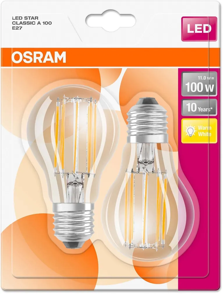 LED LAMP 11W E27 A60 1521LM 2700K 2TK PAKIS OSRAM