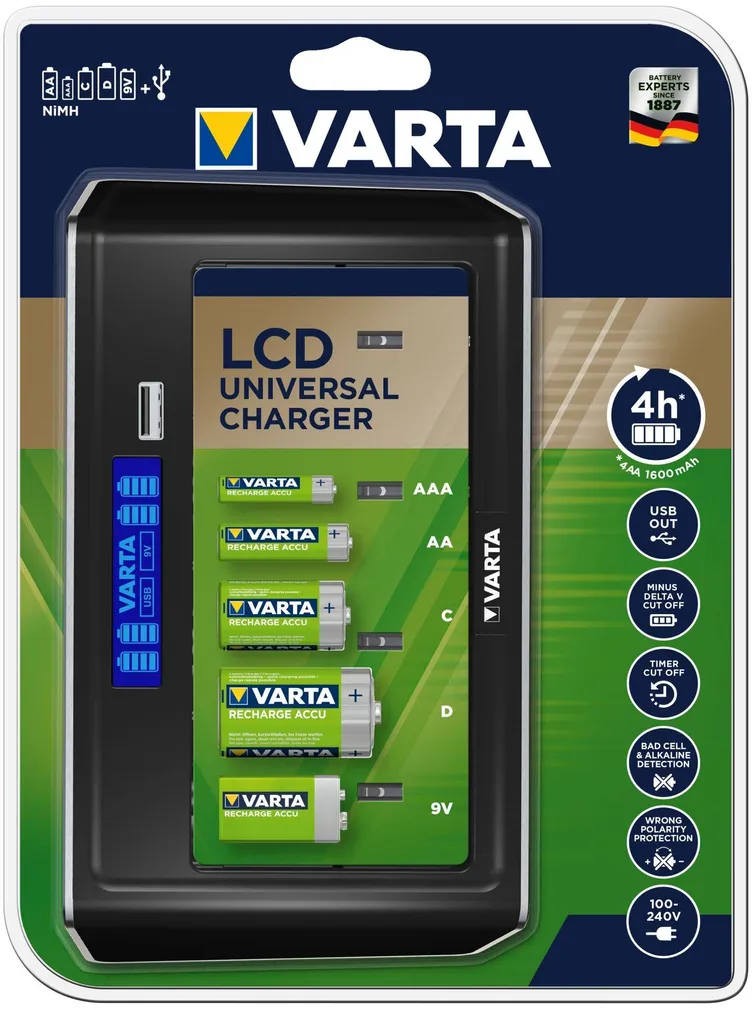 AKULAADIJA VARTA LCD UNIVERSAL 