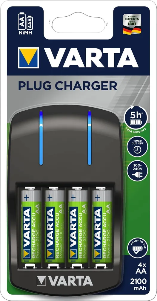 AKULAADIJA VARTA PLUG + 4XAA 2100MAH 