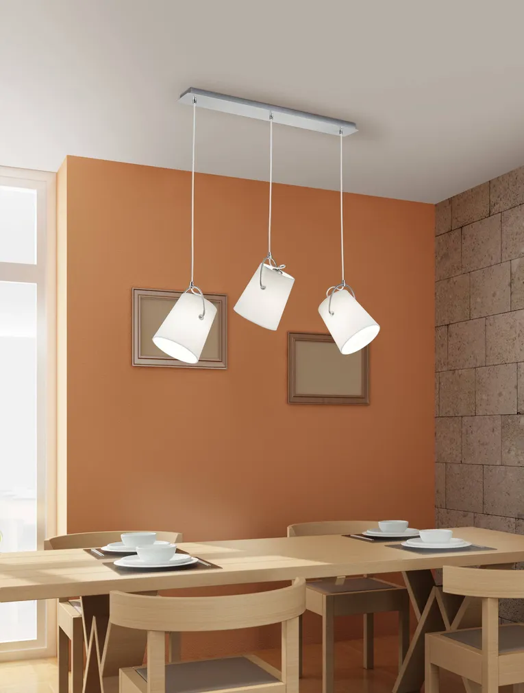 LAELAMP TRIO MERAN 3XE27 60W MATT NIKKEL/VALGE