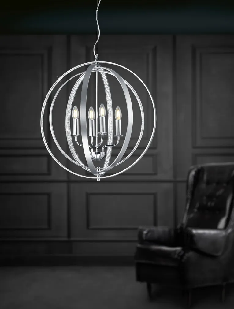 LAELAMP TRIO CANDELA 4XE14 40W AL/KROOM