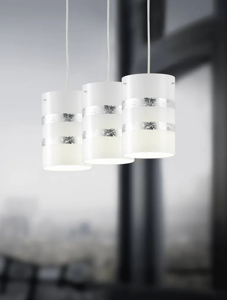 LAELAMP TRIO NIKOSIA 3XE27 40W VALGE/HÕBE