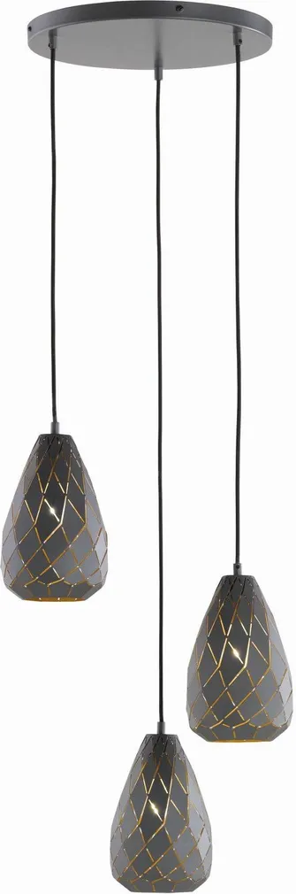LAELAMP TRIO ONYX 3XE27 42W ANTRATSIIT/KULD